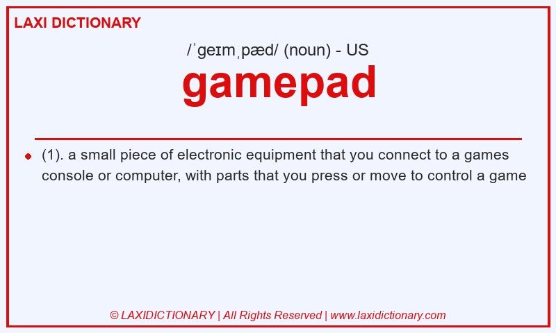 Definition gamepad in American English
