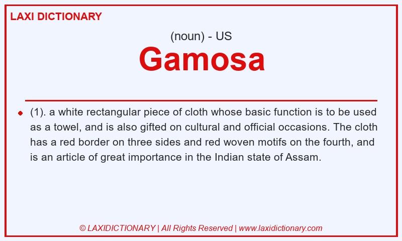 Definition Gamosa in American English