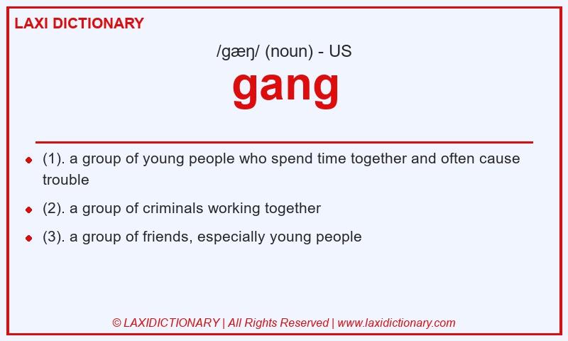 Definition gang in American English