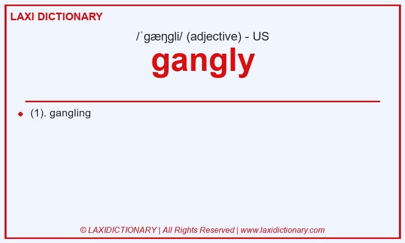 Definition gangly in American English