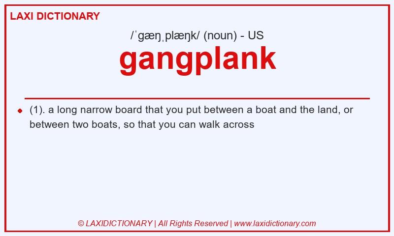 Definition gangplank in American English