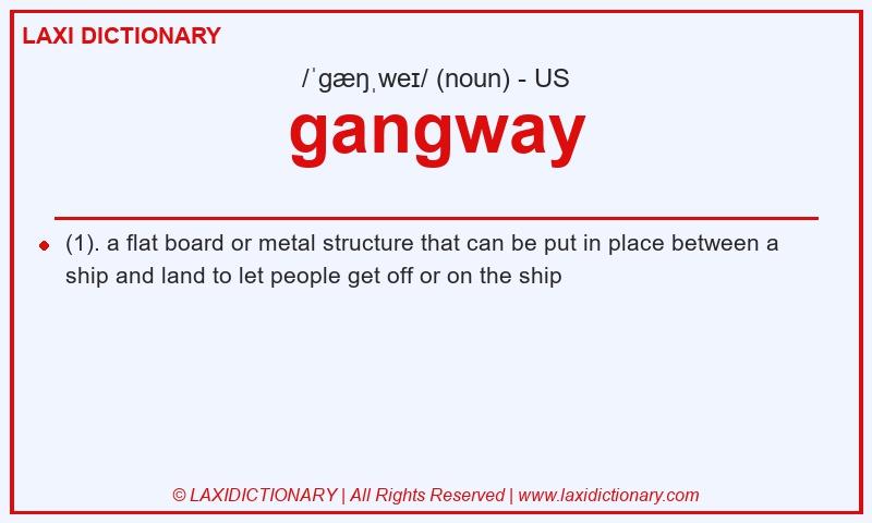 Definition gangway in American English