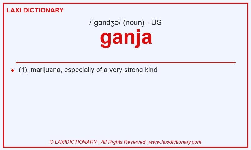 Definition ganja in American English