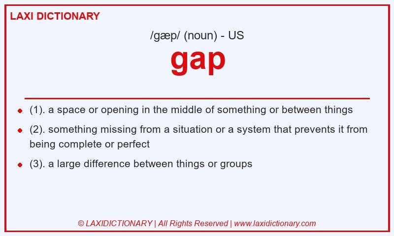 Definition gap in American English