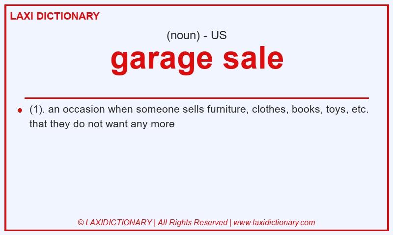 Definition garage sale in American English