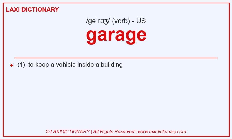 Definition garage in American English