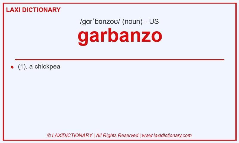 Definition garbanzo in American English