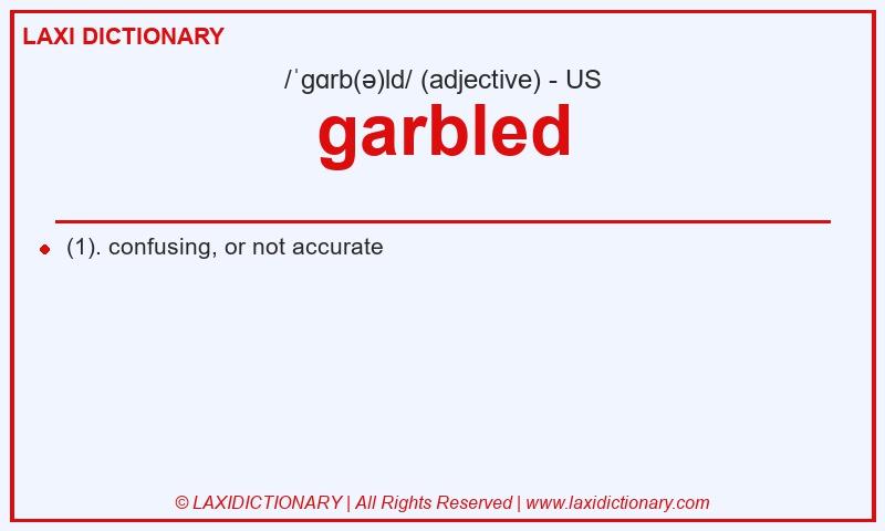 Definition garbled in American English