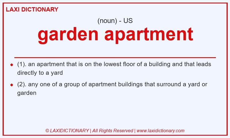 Definition garden apartment in American English