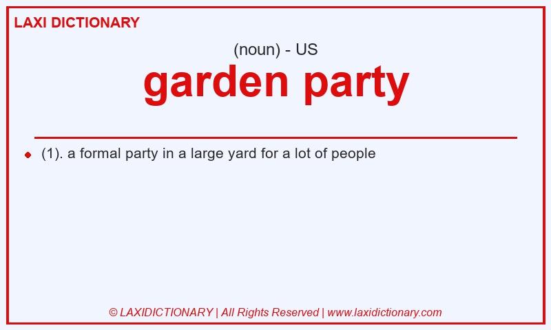 Definition garden party in American English
