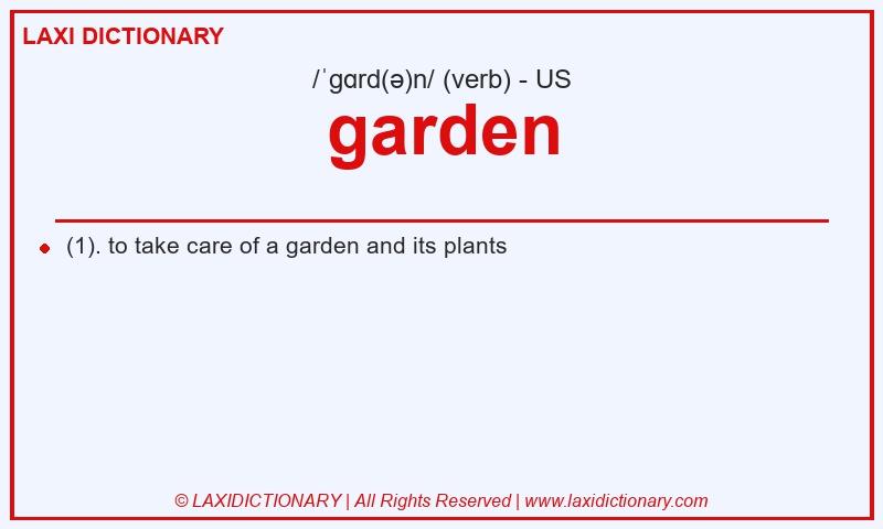 Definition garden in American English