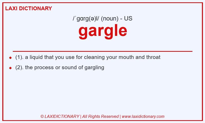 Definition gargle in American English