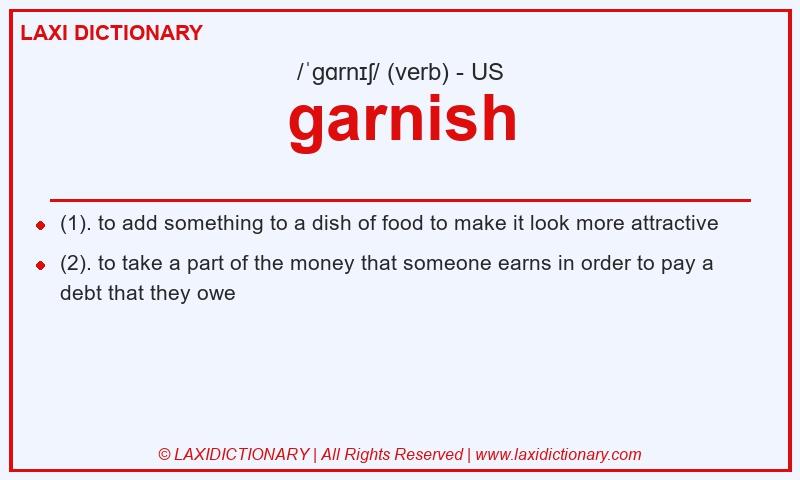 Definition garnish in American English