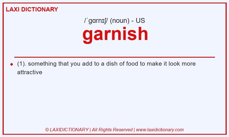 Definition garnish in American English