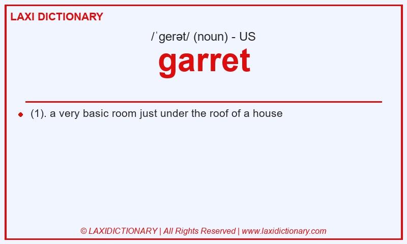Definition garret in American English