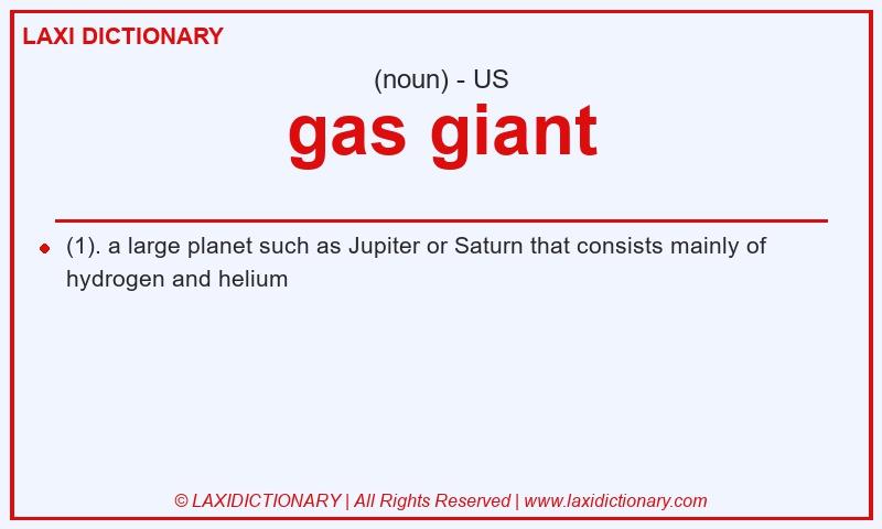 Definition gas giant in American English