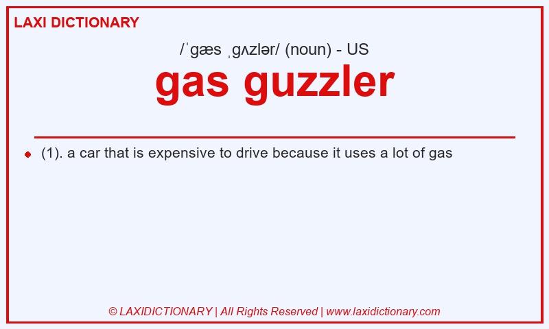 Definition gas guzzler in American English