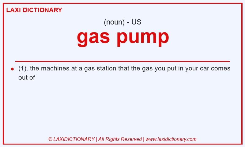 Definition gas pump in American English