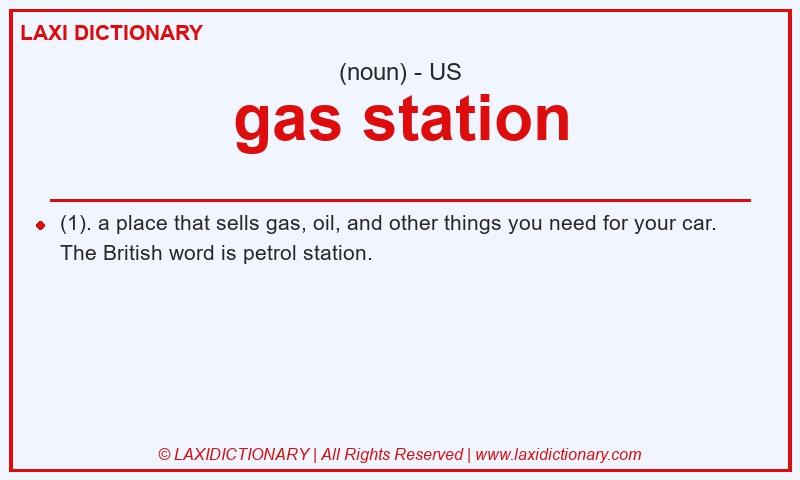 Definition gas station in American English