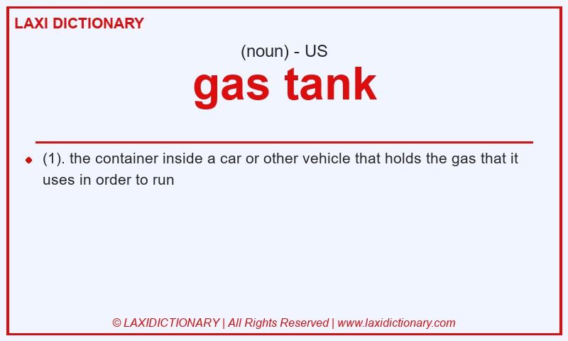Definition gas tank in American English