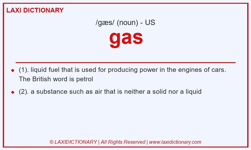 Definition gas in American English