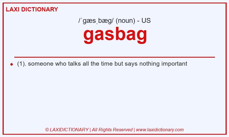 Definition gasbag in American English