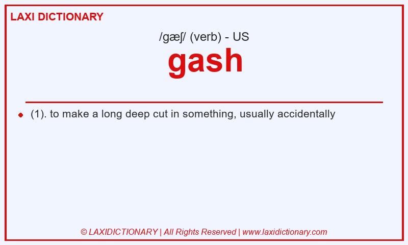 Definition gash in American English