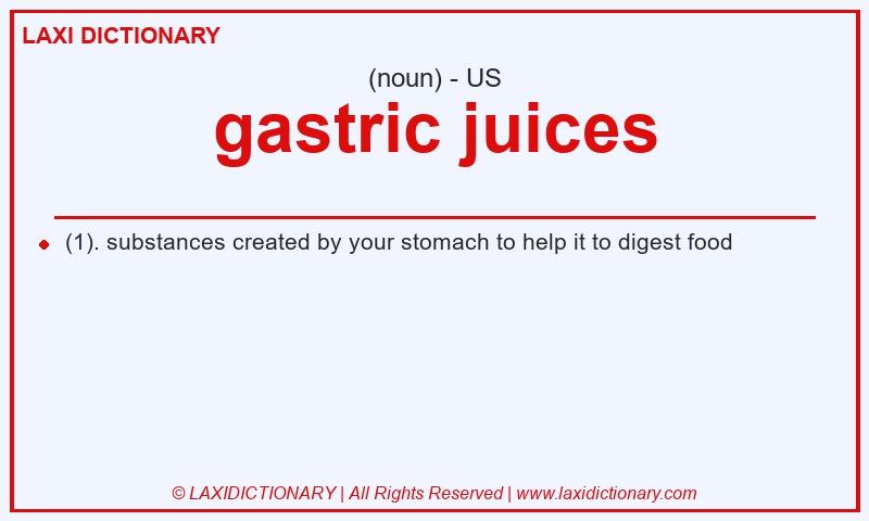Definition gastric juices in American English