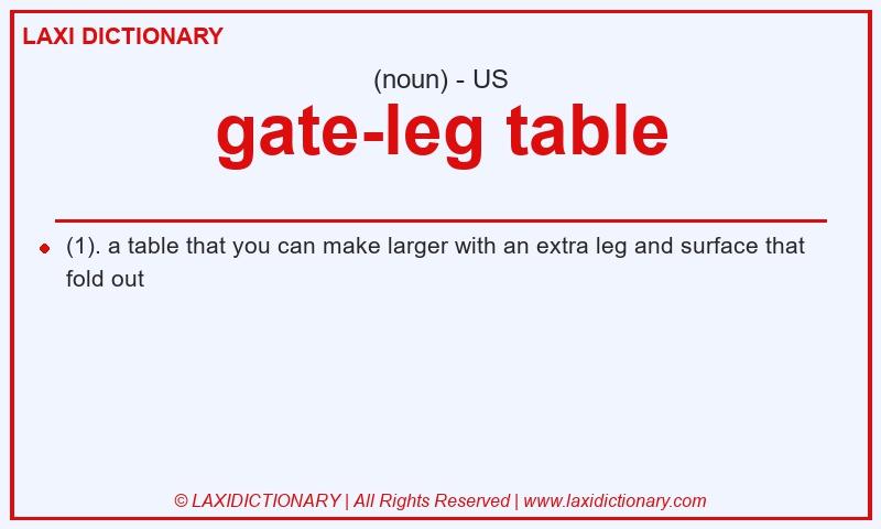 Definition gate-leg table in American English