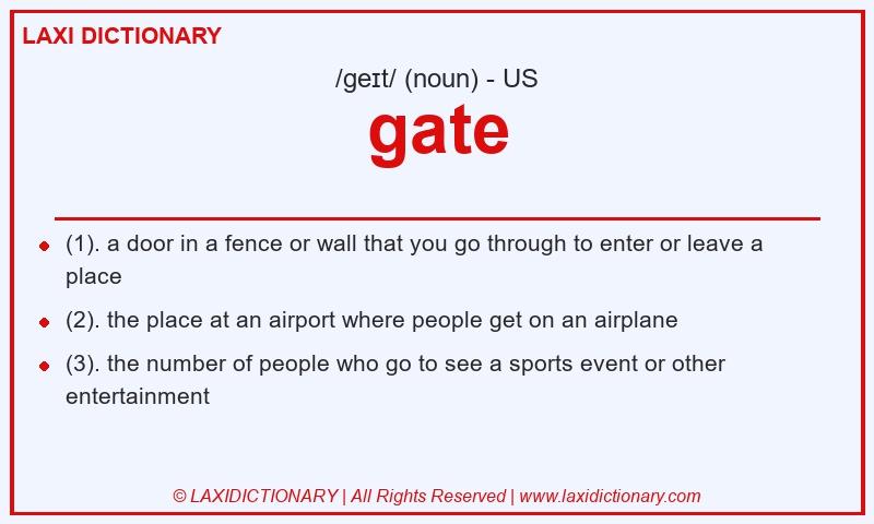 Definition gate in American English