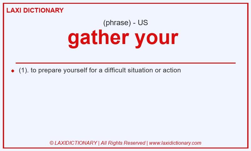 Definition gather your in American English