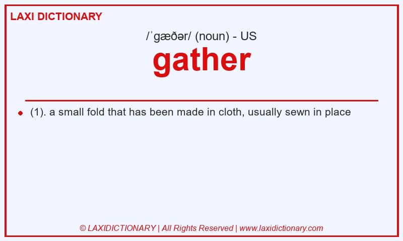 Definition gather in American English