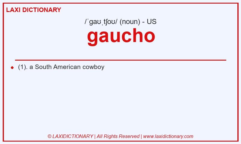Definition gaucho in American English