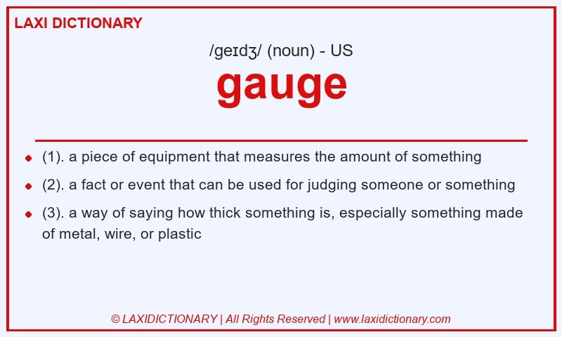 Definition gauge in American English