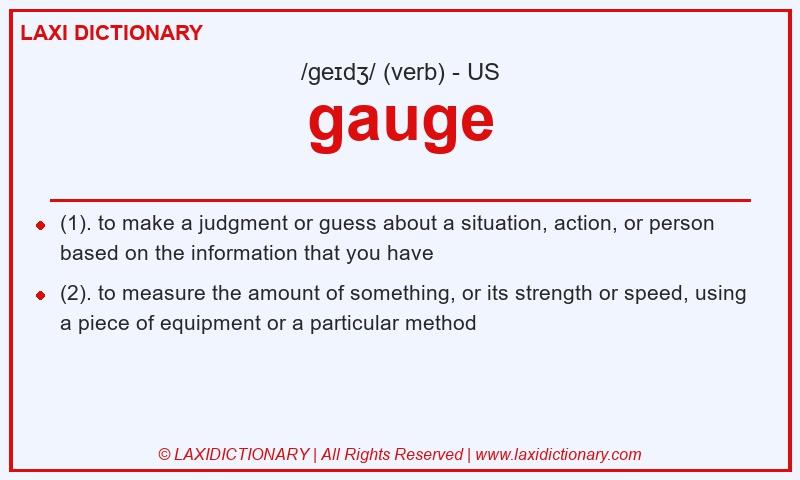 Definition gauge in American English
