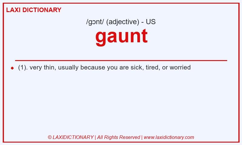 Definition gaunt in American English