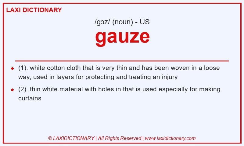 Definition gauze in American English