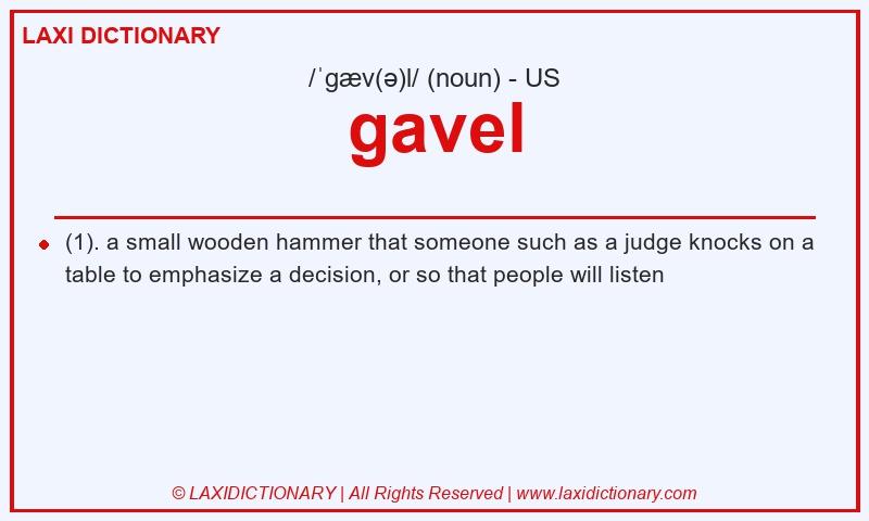 Definition gavel in American English