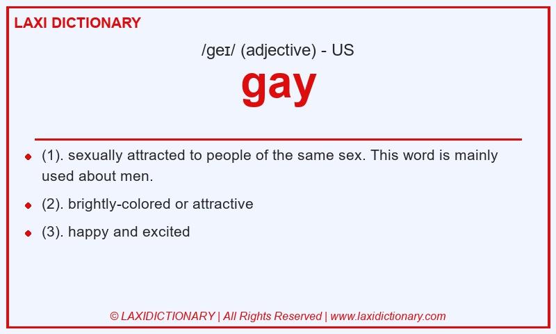 Definition gay in American English