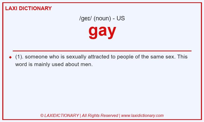 Definition gay in American English