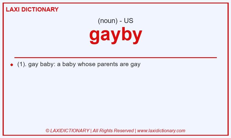 Definition gayby in American English