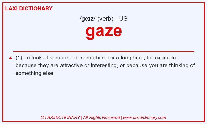 Definition gaze in American English