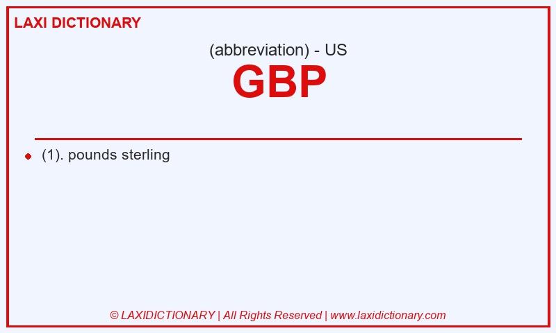 Definition GBP in American English