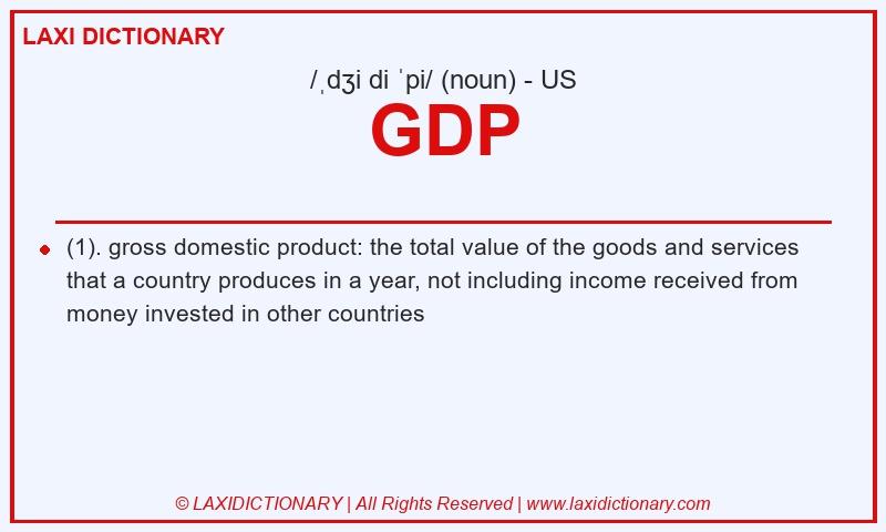 Definition GDP in American English