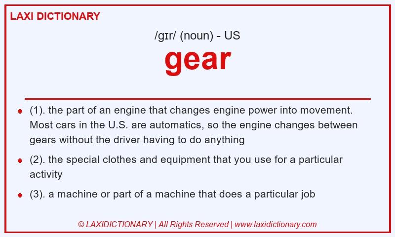 Definition gear in American English