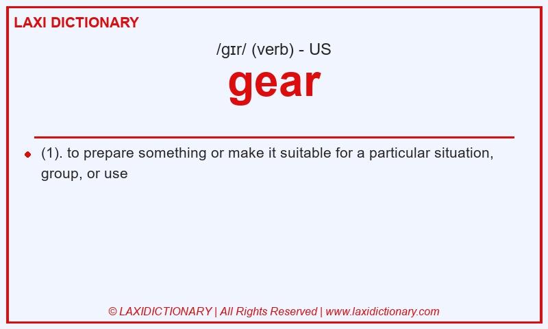 Definition gear in American English