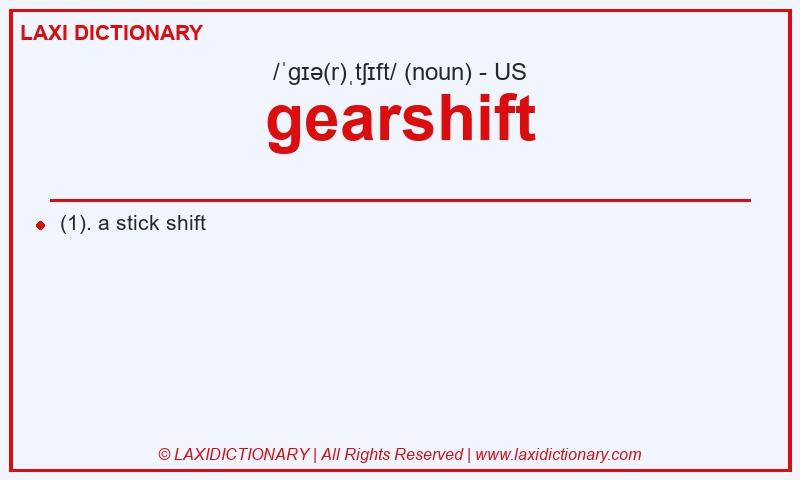 Definition gearshift in American English