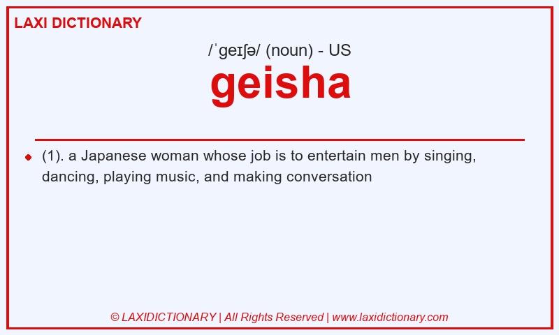 Definition geisha in American English