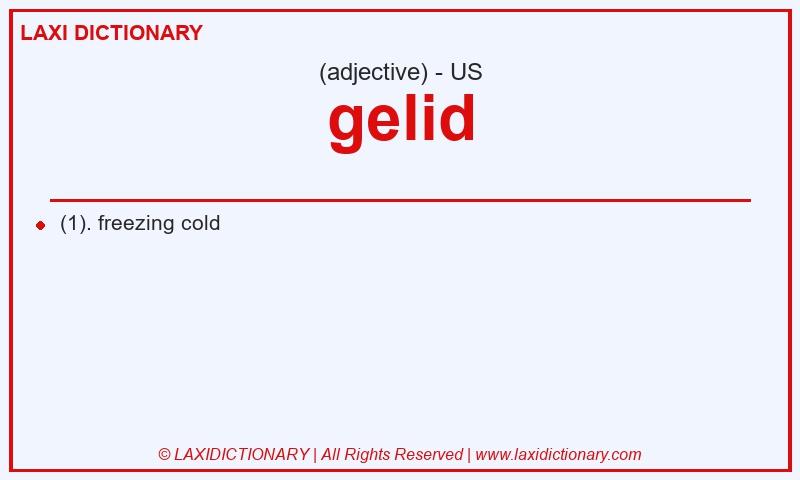Definition gelid in American English