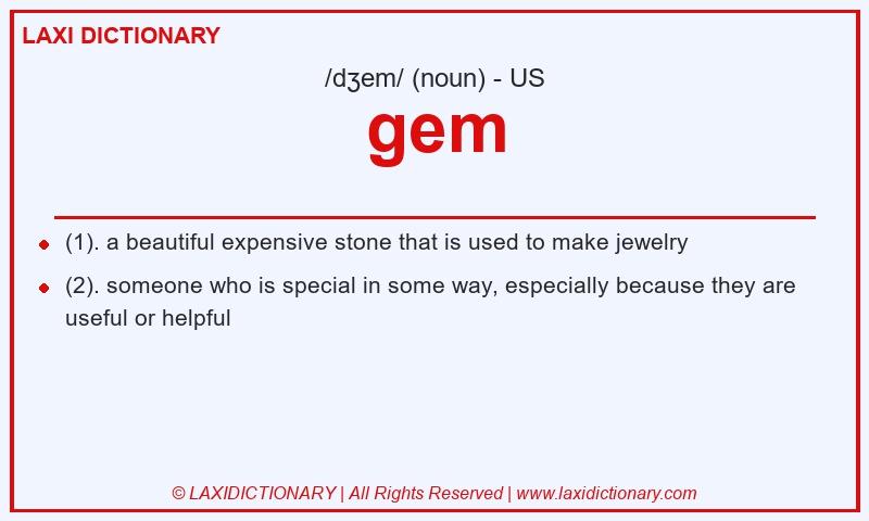 Definition gem in American English